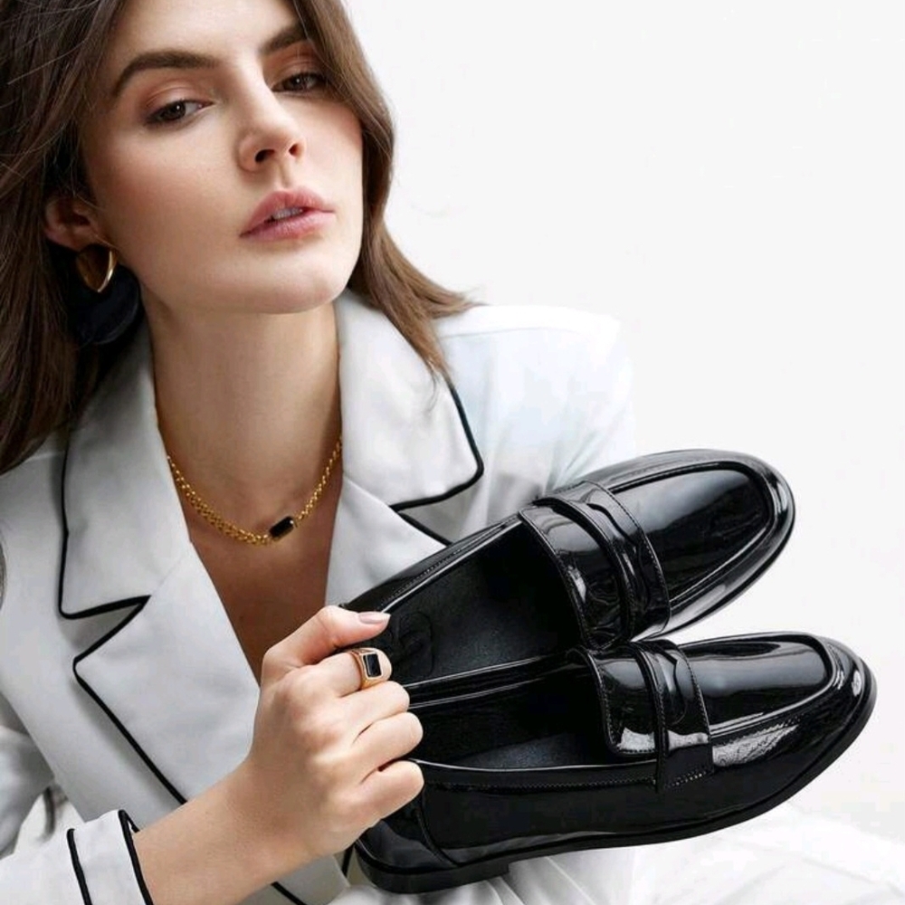 Sleek Black Women's Loafers